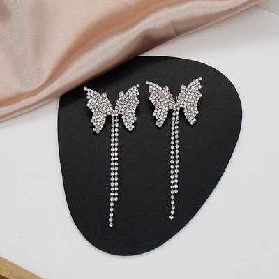 Luksuslik liblikas ripats kaelakee rhinestone kett naistele Bling Tennis Crystal Choker kaelakeed Mood pruudi ehted kingitus