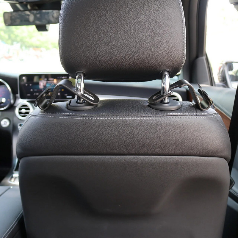 2PCS Kuka za autosjedalicu Kamelija Vješalica Organizator Kuke Ručne torbice Maske Podatkovni kabeli Držač za pohranu Kvapa Univerzalni dodaci za automobil