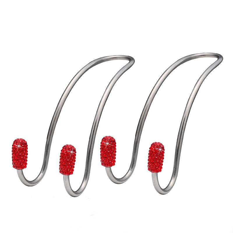 2 Πακέτα Universal Organizers πλάτης καθίσματος Bling Diamond Κρεμάστρες για τσάντες για προσκέφαλο αυτοκινήτου Ισχυροί ανθεκτικοί γάντζοι αποθήκευσης για αυτόματο πίσω κάθισμα