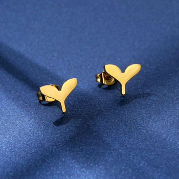 Ανοξείδωτο ατσάλι Ζώο Γοργόνα Κολιέ Σκουλαρίκια Γυναικεία Καθημερινά Κοσμήματα Μόδα Fish Tail Chain Κολιέ Σετ κοσμημάτων Collier