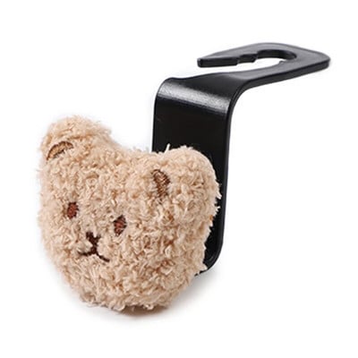 Kreatív autósülés háttámla Aranyos plüss medve baba kampó az autó belsejében, dekoratív műanyag medál befejező tároló kampóval