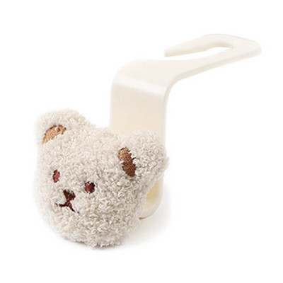 Kreatív autósülés háttámla Aranyos plüss medve baba kampó az autó belsejében, dekoratív műanyag medál befejező tároló kampóval