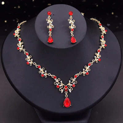 Sudraba krāsas Lapu kuloni Kaklarota Auskari Komplekti Sievietēm Modes Rotaslietas Kāzu balles kostīmu aksesuāri