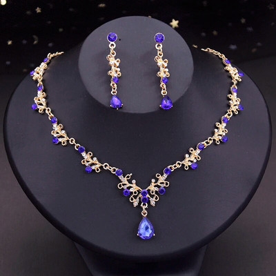 Sudraba krāsas Lapu kuloni Kaklarota Auskari Komplekti Sievietēm Modes Rotaslietas Kāzu balles kostīmu aksesuāri