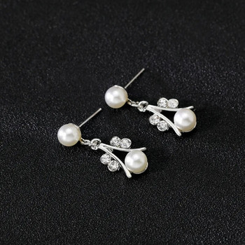 Σετ κοσμημάτων νύφης Rhinestone Pearls για γυναίκες Πολυτελή κολιέ τσόκερ σκουλαρίκια Νυφικά Σετ κολιέ νυφικών μόδας