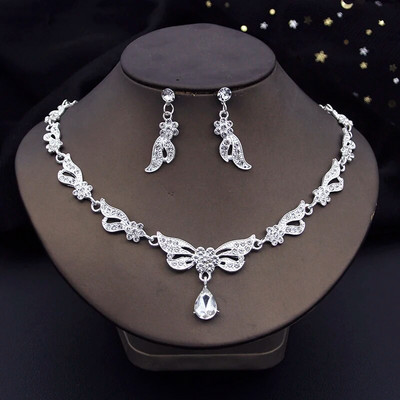 Luksuzni modni kompleti nakita za žene Set ogrlica s ogrlicama i naušnicama Vjenčanje Kompleti ogrlica s leptirima Dodaci