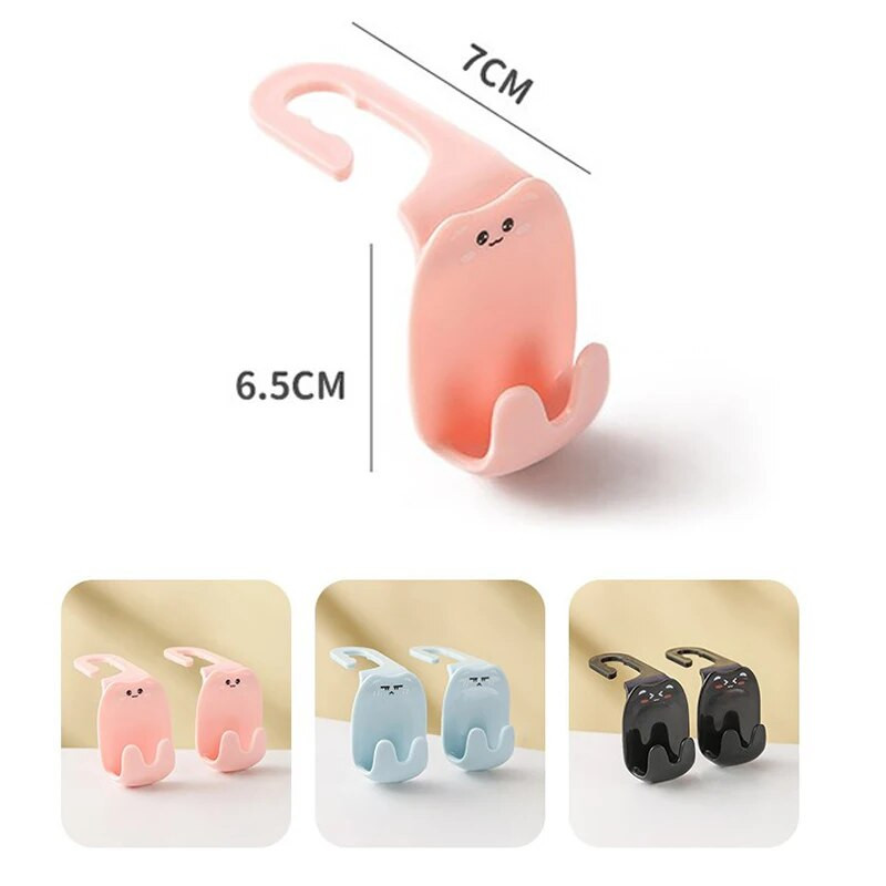 2tk Auto multifilmi konksud istme seljatoe rippkinnitus auto käekoti panipaik Sisekorrus auto tagaistmed konksu hoidja klambri riidepuu