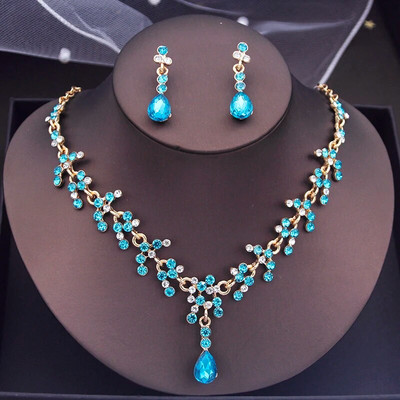 Κολιέ γάμου Rhinestone Σετ κοσμημάτων νύφης για γυναίκες Σετ κολιέ τσόκερ σκουλαρίκια Σετ αξεσουάρ νυφικών στολών