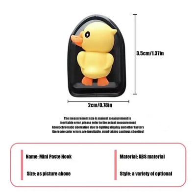 Automašīnas mini multfilmu āķi Jauki dzīvnieku rotājumi Automašīnas salona organizatora turētājs Izturīgs mazs āķis Automašīnu aksesuāri Lipīgi
