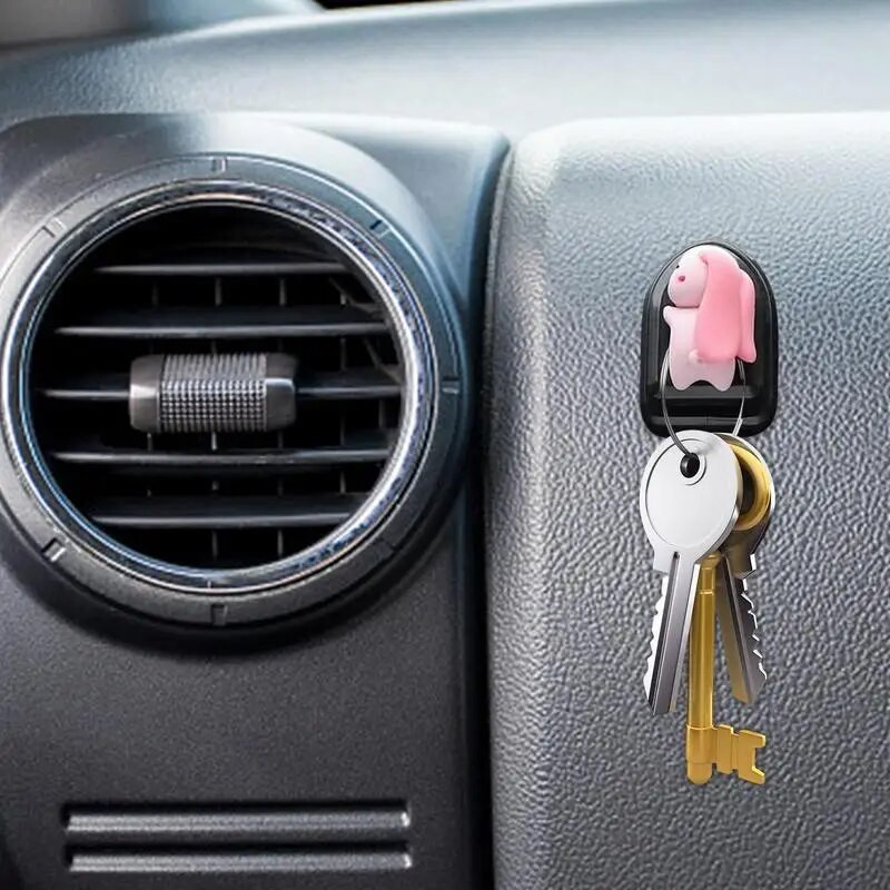 Auto mini-multikakonksud armsad loomakaunistused auto sisekujunduse hoidik Vastupidav väike konks Autotarvikud Kleepuvad