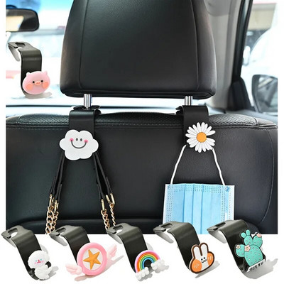 Creative Car Hook Cartoon Cute Rear Seat Back Hanging Hook Automobile Interior Storage Holder Hooks