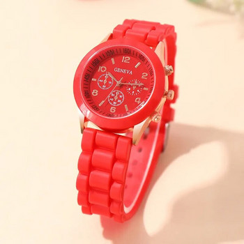 Reloj Mujer 2023 Модни дамски часовници Елегантен червен силиконов кварцов часовник Луксозен дамски часовник Подарък за момичета Relogio Feminino