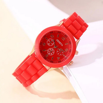 Reloj Mujer 2023 Модни дамски часовници Елегантен червен силиконов кварцов часовник Луксозен дамски часовник Подарък за момичета Relogio Feminino