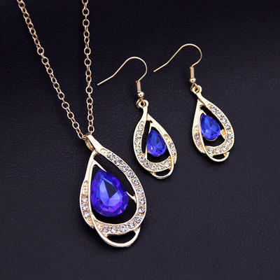 Madingų papuošalų rinkinys moterims pakabukai karoliai auskarai rinkiniai vestuviniai vestuviniai kaklo papuošalai Dovana