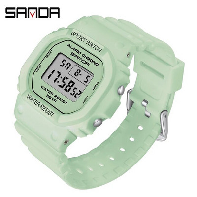 SANDA Luksuzni ženski sportski sat Vodootporan Week Date Ženski ručni sat Ženska moda Ležerni ženski satovi za poklon