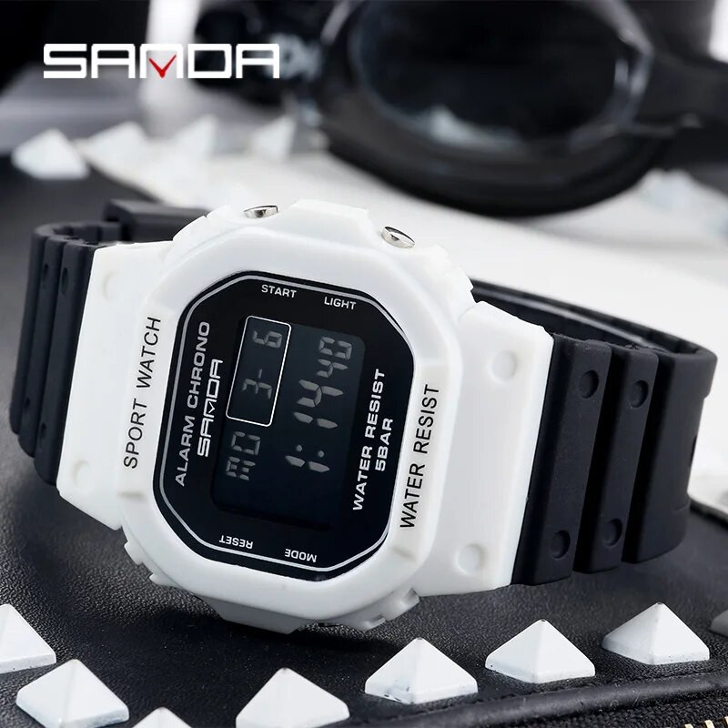 SANDA Luksuzni ženski sportski sat Vodootporan Week Date Ženski ručni sat Ženska moda Ležerni ženski satovi za poklon