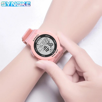 Часовник за жени Момичета 50M Водоустойчив Силиконов женски часовник с марка SYNOKE Студентски цифрови часовници Часовник