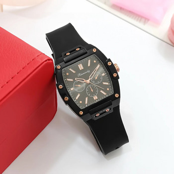 Дамски часовници Модна луксозна марка Дамски часовник Силиконова каишка Кварцов ръчен часовник Дамски часовник Подарък Relogio Feminino