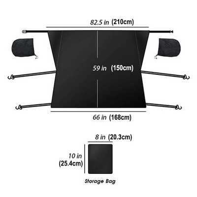 Universal Car μπροστινό κάλυμμα παρμπρίζ Sun Shade Κάλυμμα αυτοκινήτου Snow Car Sunshield Sunshield Waterproof Protection Outdoor Exterior Protector