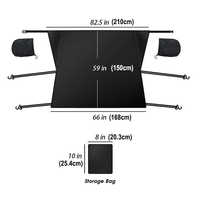 Universal Car μπροστινό κάλυμμα παρμπρίζ Sun Shade Κάλυμμα αυτοκινήτου Snow Car Sunshield Sunshield Waterproof Protection Outdoor Exterior Protector