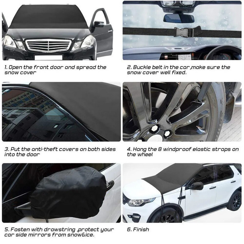 Universal Car μπροστινό κάλυμμα παρμπρίζ Sun Shade Κάλυμμα αυτοκινήτου Snow Car Sunshield Sunshield Waterproof Protection Outdoor Exterior Protector