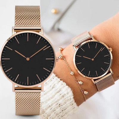 Luxus Rose Gold karóra Női karkötő karóra Legjobb márkájú női alkalmi kvarc óra Steel női karóra Montre Femme Relogio