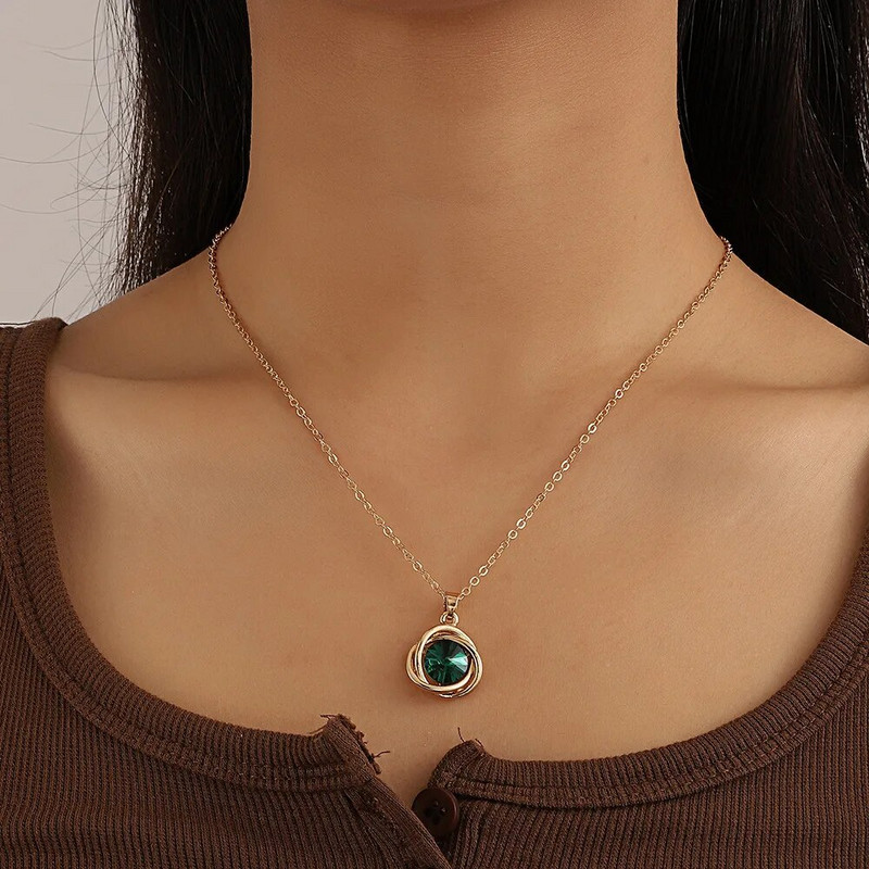 Romantiline elegantne geomeetriline mähis, värviline tsirkoonist ripatsiga kaelakee, kõrvarõngaste komplekt naistele moe pulmaehte pulmakomplekt