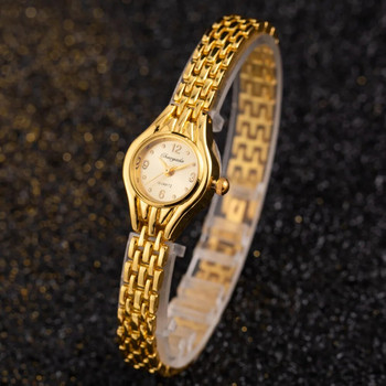 Дамски часовник с гривна Mujer Golden Relojes Малък циферблат Кварцов свободно време Популярен ръчен часовник Hour Женски дамски елегантен часовник Relogio