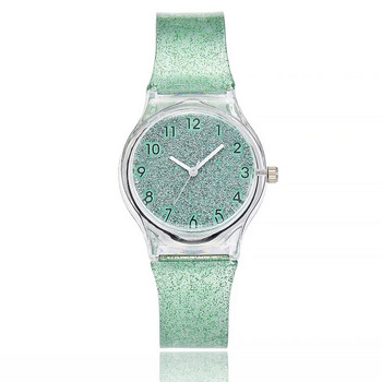 Моден дамски часовник Geneva Нов цветен силиконов дамски часовник Студентски женски часовник Прост звезден дигитален кварцов часовник