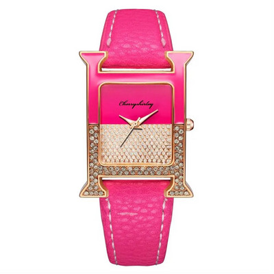 Luksusbrändi naiste käekellad Moekristall teemantidega Kvaliteetse disainiga kvartskell vabaaja valge nahast rihmaga kingikell