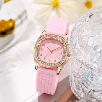 Νέα άφιξη Γυναικείο ρολόι φόρεμα Candy Color Band Silicone Band Lovely Lady Girls Gifts Ρολόι Casual Quartz Wrist ρολόι Relogio Feminino
