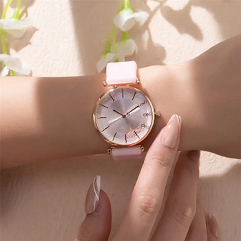 Модни прости с диаманти Дамски кварцови часовници Горещи спортни марки за 2023 г. Дамски рокли със силиконова каишка Часовник Подаръци Ръчни часовници