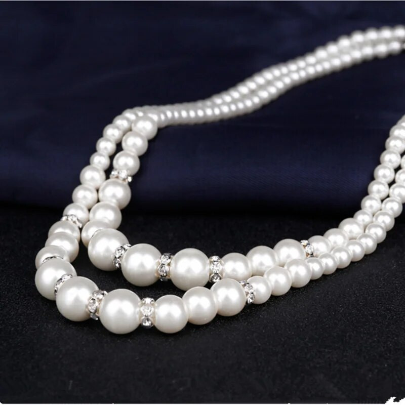 3 tk/komplekt kahekihiline pärliga naturaalne mageveepärliga kõrvarõnga kaelakee naiste kihlumiseks pulmakaelakee võlu