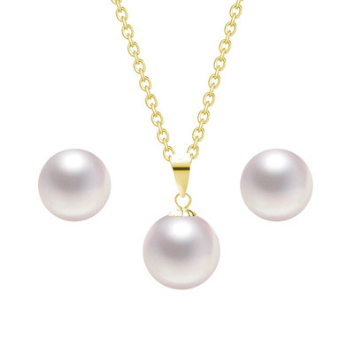 CANPEL Fashion Korea Pearl Stud Σετ κολιέ Σετ Κοσμήματα Ζιργκόν Σετ κοσμήματος Ασημί Χρώμα Αξεσουάρ Νυφικού Γάμου Δώρα