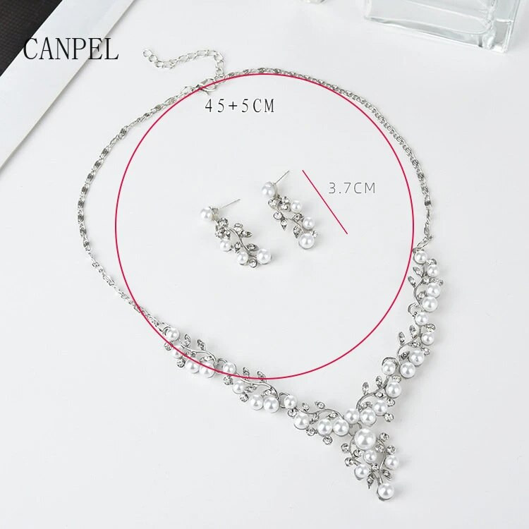 Radošs zelta krāsas lapu kaklarotas un auskaru komplekts sievietēm Kāzu līgavu pērļu kalnu kristāla rotaslietas, sieviešu rotaslietas