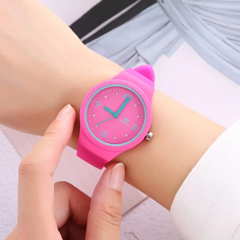 Naiste käekellad Luksuslik želee silikoonist brändi käekell Naiste mood vabaaja naiste kvartskäekellad Kell reloj mujer zegarek damski