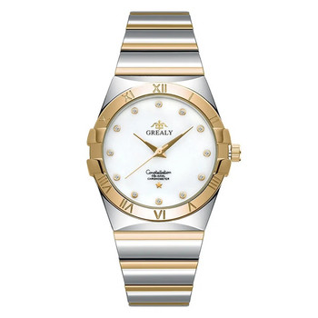 Нови луксозни дамски часовници Моден кварцов часовник Мъжки Най-продаван часовник Дамски циферблат със стоманена лента Ръчни часовници Часовник Relogio Feminino