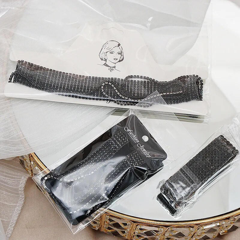 FYUAN Fashion musta kivist kaelakee käevõru kõrvarõngad naistele pika tutiga geomeetriline kett kaelakee naiste peo ehtekomplektid