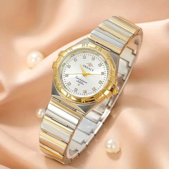 Νέα casual γυναικεία ρολόγια στρογγυλό ρολόι χαλαζία ρολόι μόδας ντεκόρ με καντράν αδιάβροχο φόρεμα χειρός για γυναίκες κορίτσια