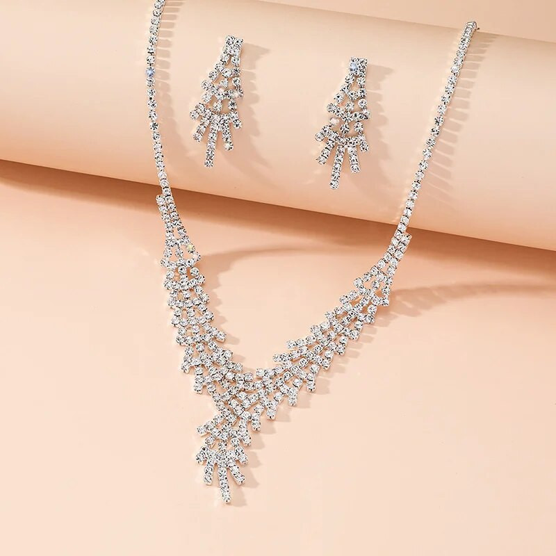 FYUAN geomeetrilised õõnsad kivist kaelakee kõrvarõngad naistele pika tutiga ehete komplektid pulmapidude aksessuaarid