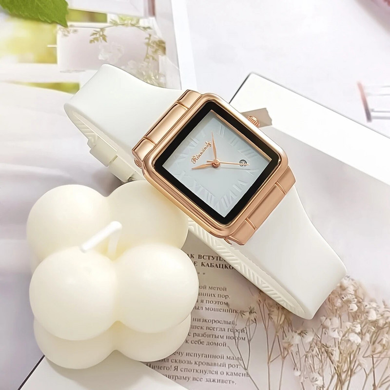 Ρολόι υψηλής ποιότητας Γυναικεία Μόδα Ρολόγια Τετράγωνο καντράν Γυναικεία ρολόγια χειρός Quartz Ρολόι Δώρο Reloj Mujer