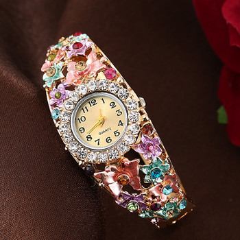Дамски часовници Топ марка Луксозни диаманти Гривна Ръчен часовник Дамски стоманени гривни Рокли Елегантен женски часовник Подаръци Montre Femme