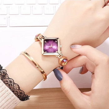 UTHAI W50 Часовник за жени Оригинален оригинален диамант Корейска версия Дамски модни кварцови часовници Момиче Гривна Ръчен часовник