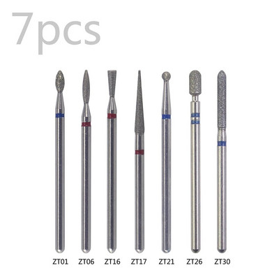 Deimantiniai nagų grąžtai, 3/32 colio odelių antgalis nagų gręžimui, nagų gręžimo antgalis, manikiūro pedikiūro valiklis akriliniams geliniams nagams