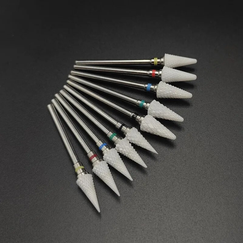 Keraminio karbido nagų grąžtas, sukamasis grąžtas, frezavimo nagų pjovimo antgalis, elektrinis gręžtuvas, skirtas manikiūro pedikiūro įrankiams