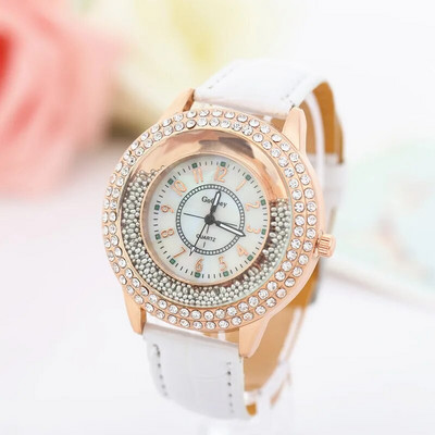 2023. aasta liivakellaidee, loominguline naiste mood, valge kvartskivist kellad, tippbrändi luksuslik vabaajakell, naiste kleit, käekell