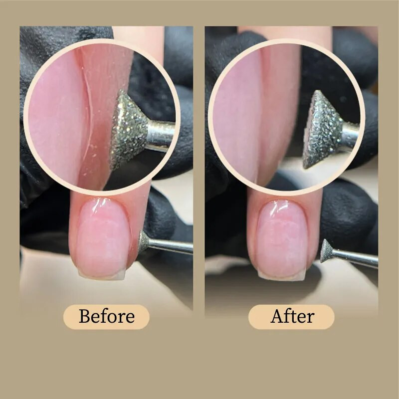 Cuticle Clean karbiidist küünepuuriotsak Liimi ülevoolu eemaldamine Teemant Rotary Burrs Elektriline küüneviil maniküüri-pediküüri tööriistade jaoks