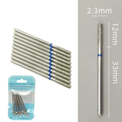 10 tkKomplekt Teemantküünte puuriteraga elektrilised freesid pediküüri jaoks maniküüri viilid küünenaha küünetööriistad tarvikud