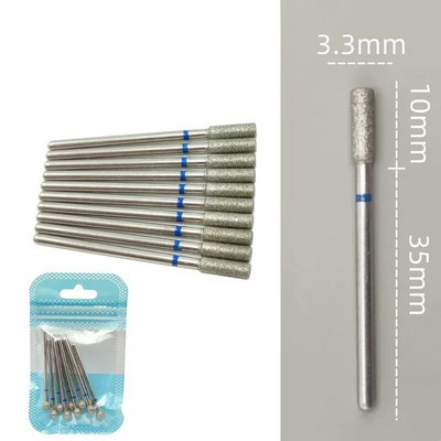 10 tkKomplekt Teemantküünte puuriteraga elektrilised freesid pediküüri jaoks maniküüri viilid küünenaha küünetööriistad tarvikud