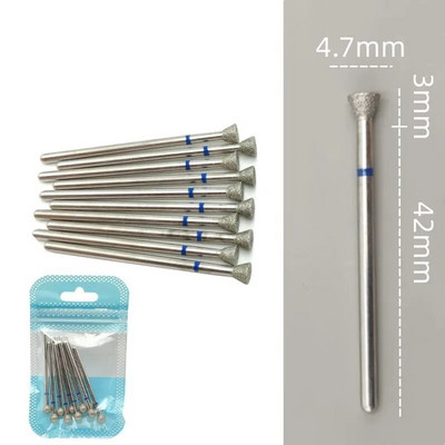 10 tkKomplekt Teemantküünte puuriteraga elektrilised freesid pediküüri jaoks maniküüri viilid küünenaha küünetööriistad tarvikud